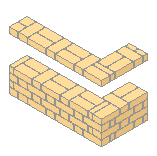 Flemish bond brick pattern